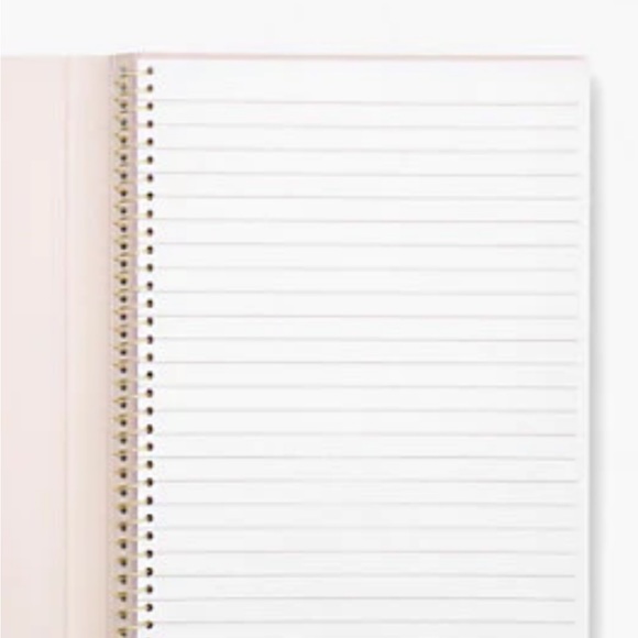Kate Spade Office Gold Dots Concealed Spiral Notebook Cream Lined Pages NWT - Picture 2 of 6